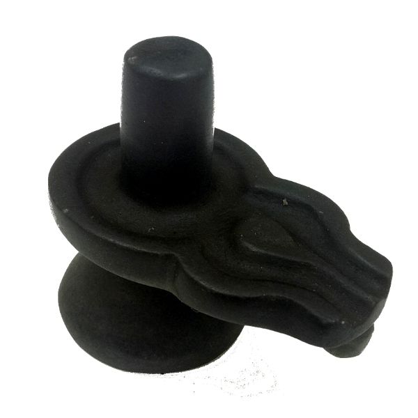 Shiv Linga (Polished Black Stone) 3″