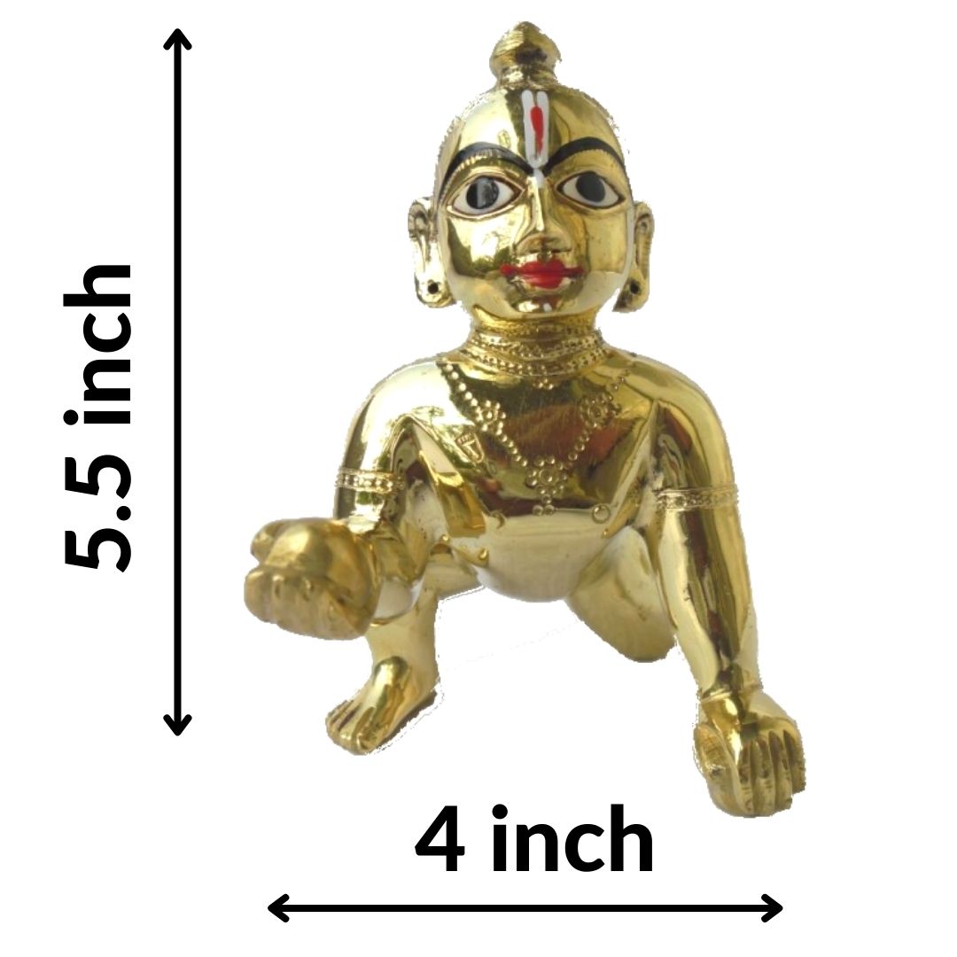 Brass Laddu Gopal (5.5 inch)