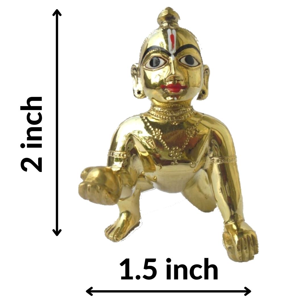 Brass Laddu Gopal (2 inch)