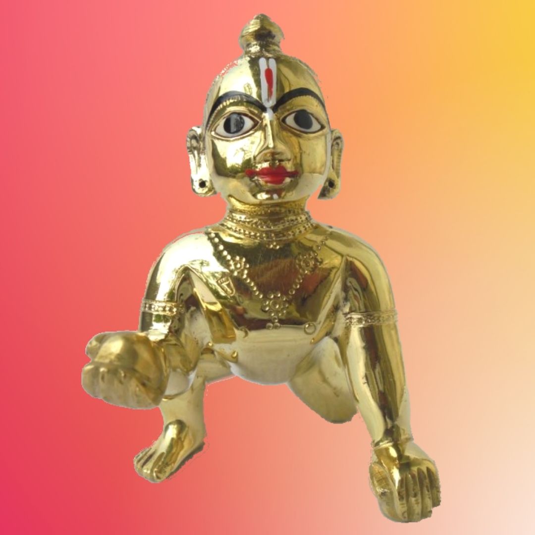 Brass Laddu Gopal (3 inch)