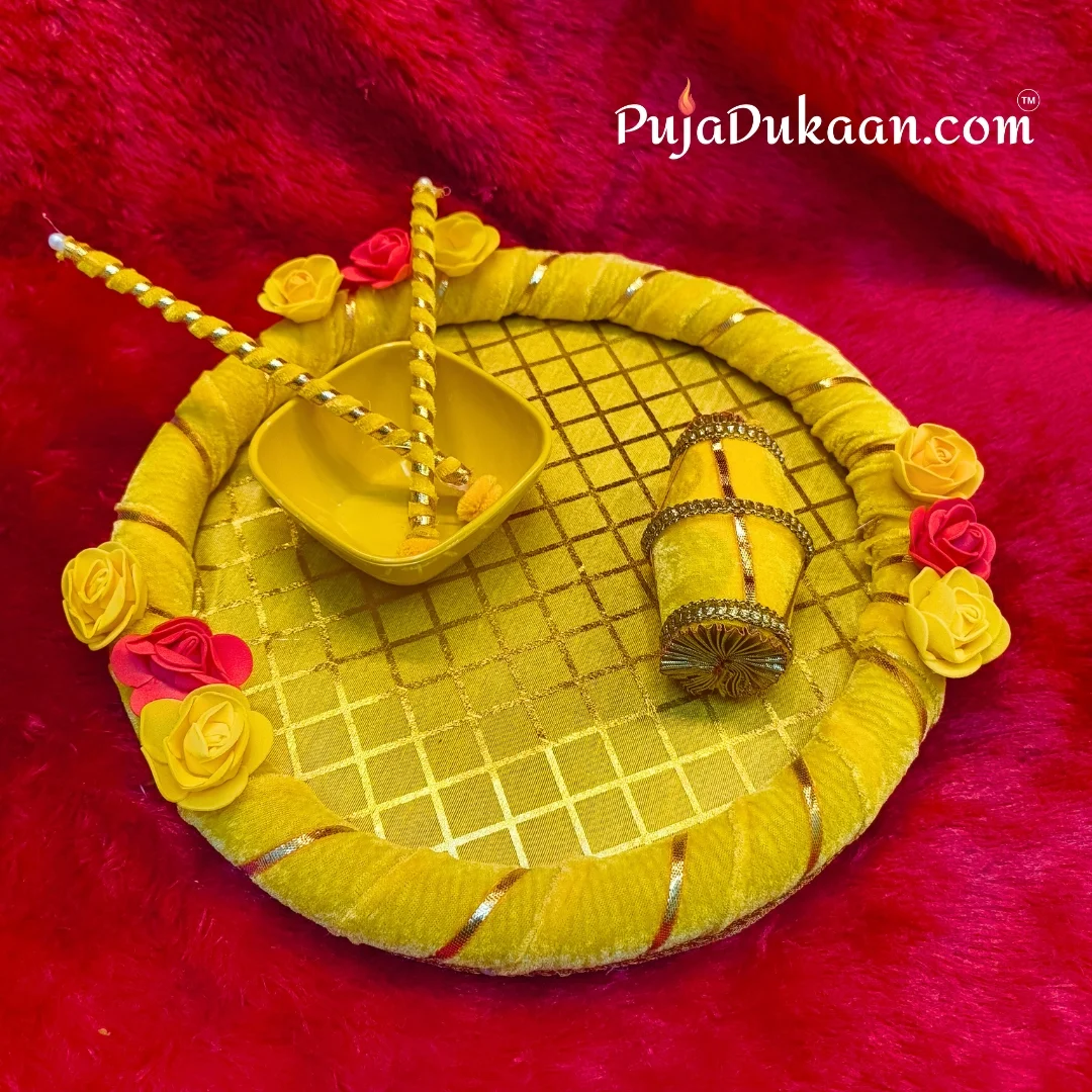 Haldi Ritual Thali (Yellow)