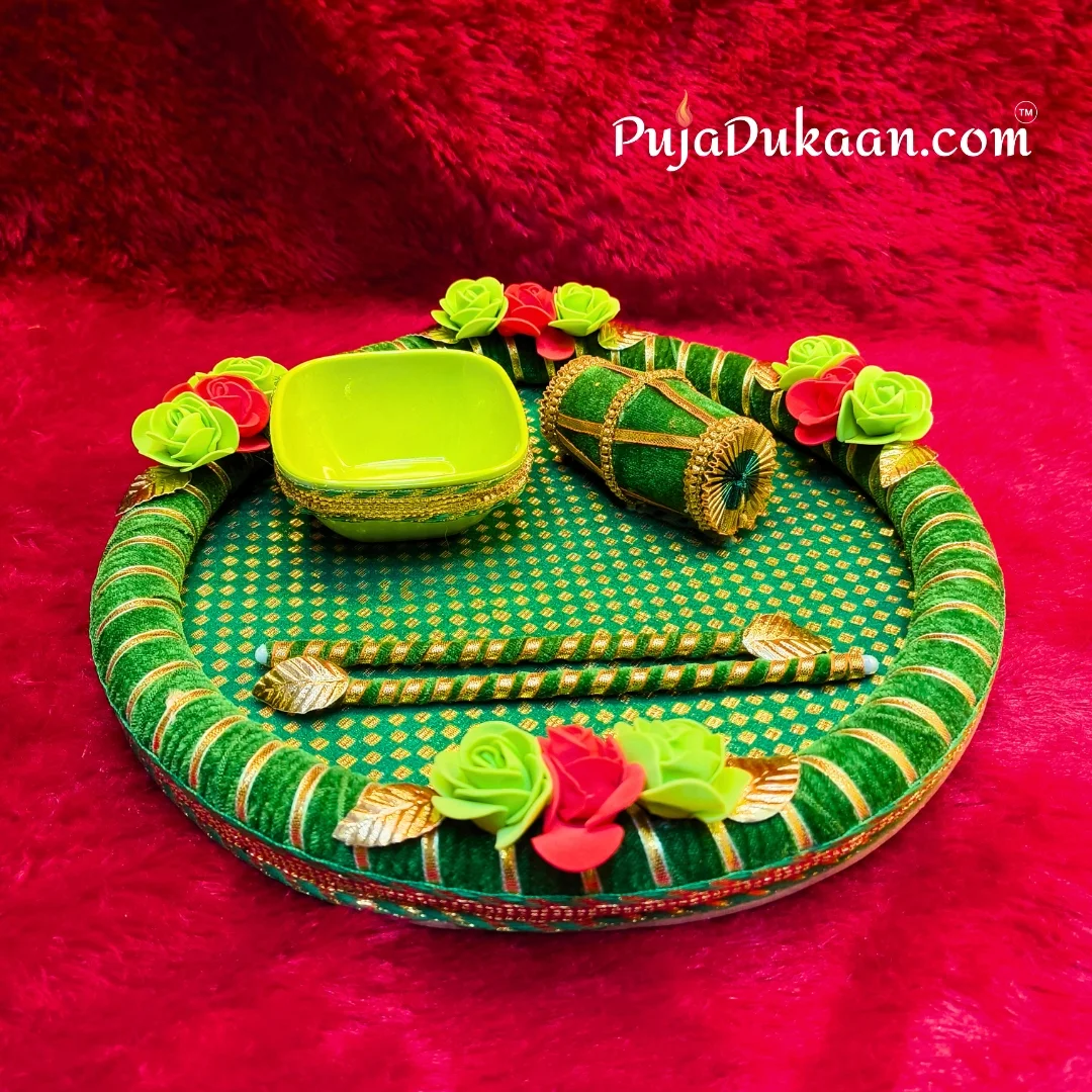 Mehndi Ritual Thali (Green)