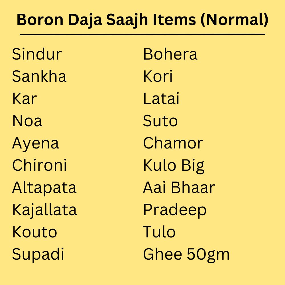 Borondala Saaj For Bengali Wedding (Normal)