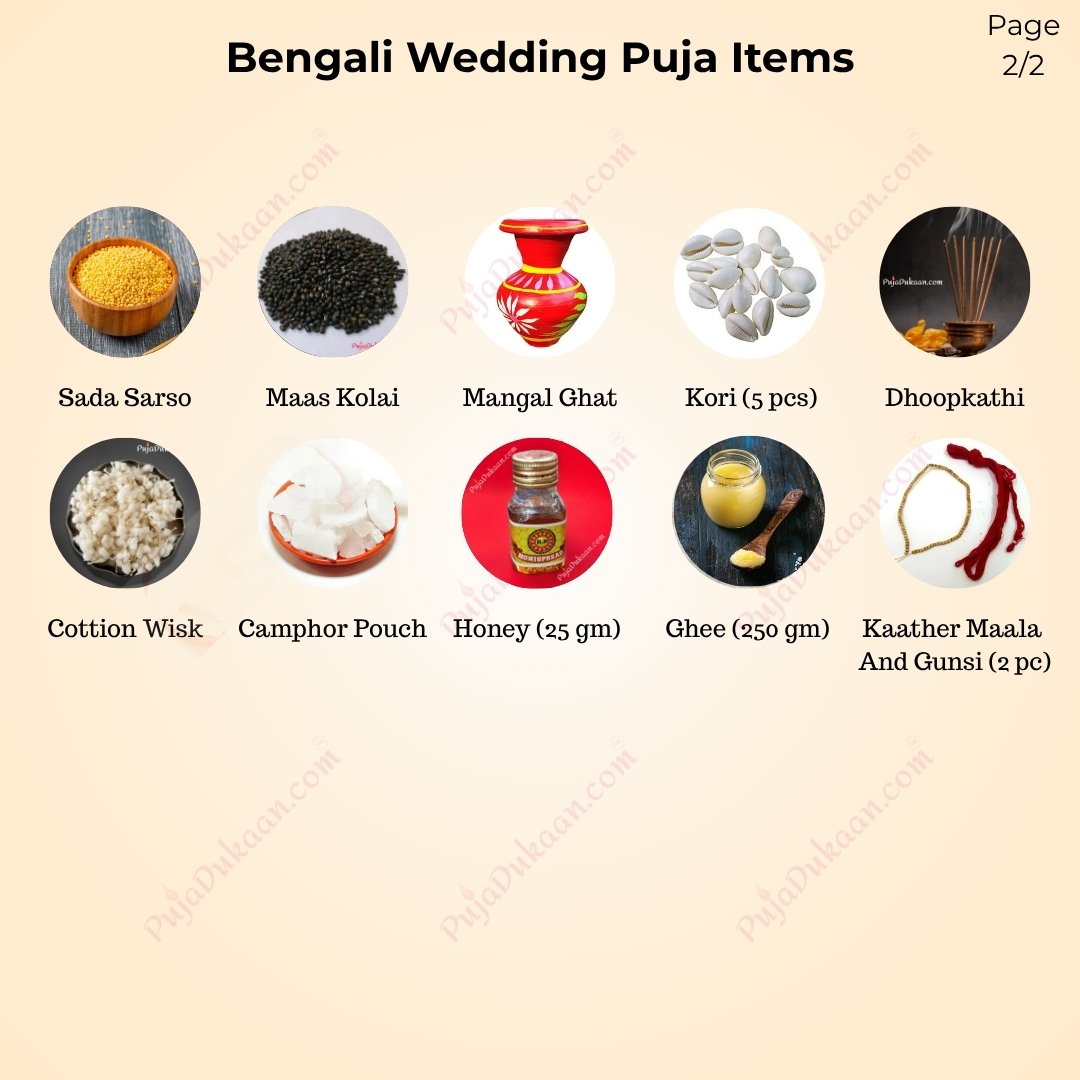Bengali Wedding Puja Items Readymade Pack