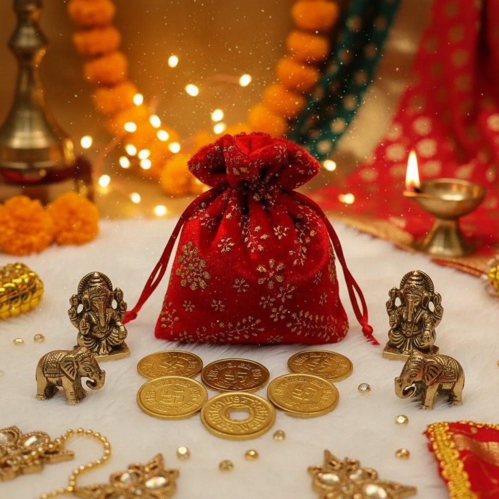 PujaDukaan Kuber Potli - 8 sacred items for wealth