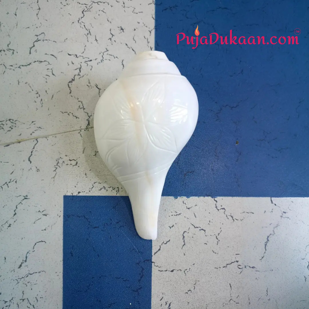 Bajane Wala Shankh for Puja Aarti (4 inch)