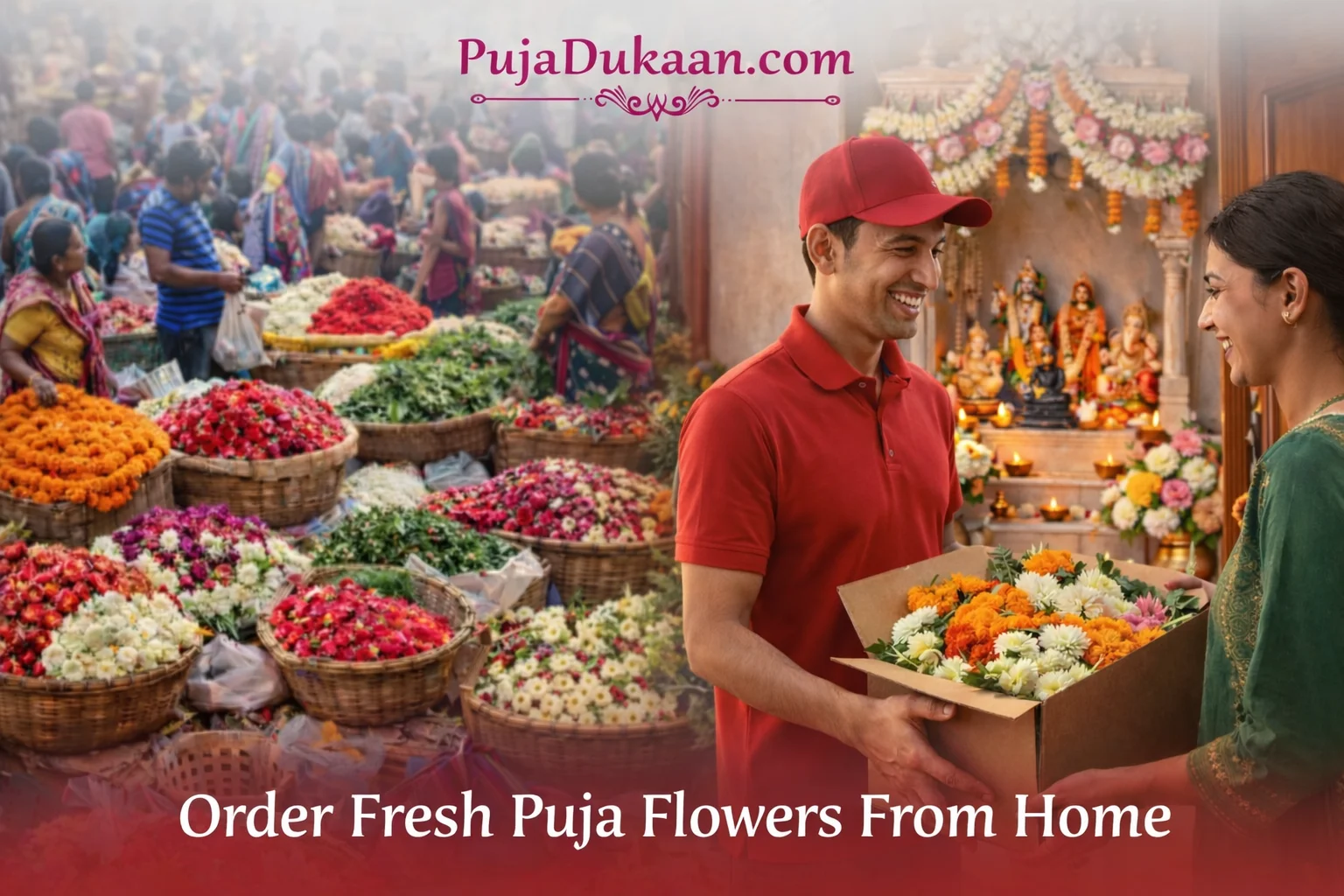 Puja Flower Banner