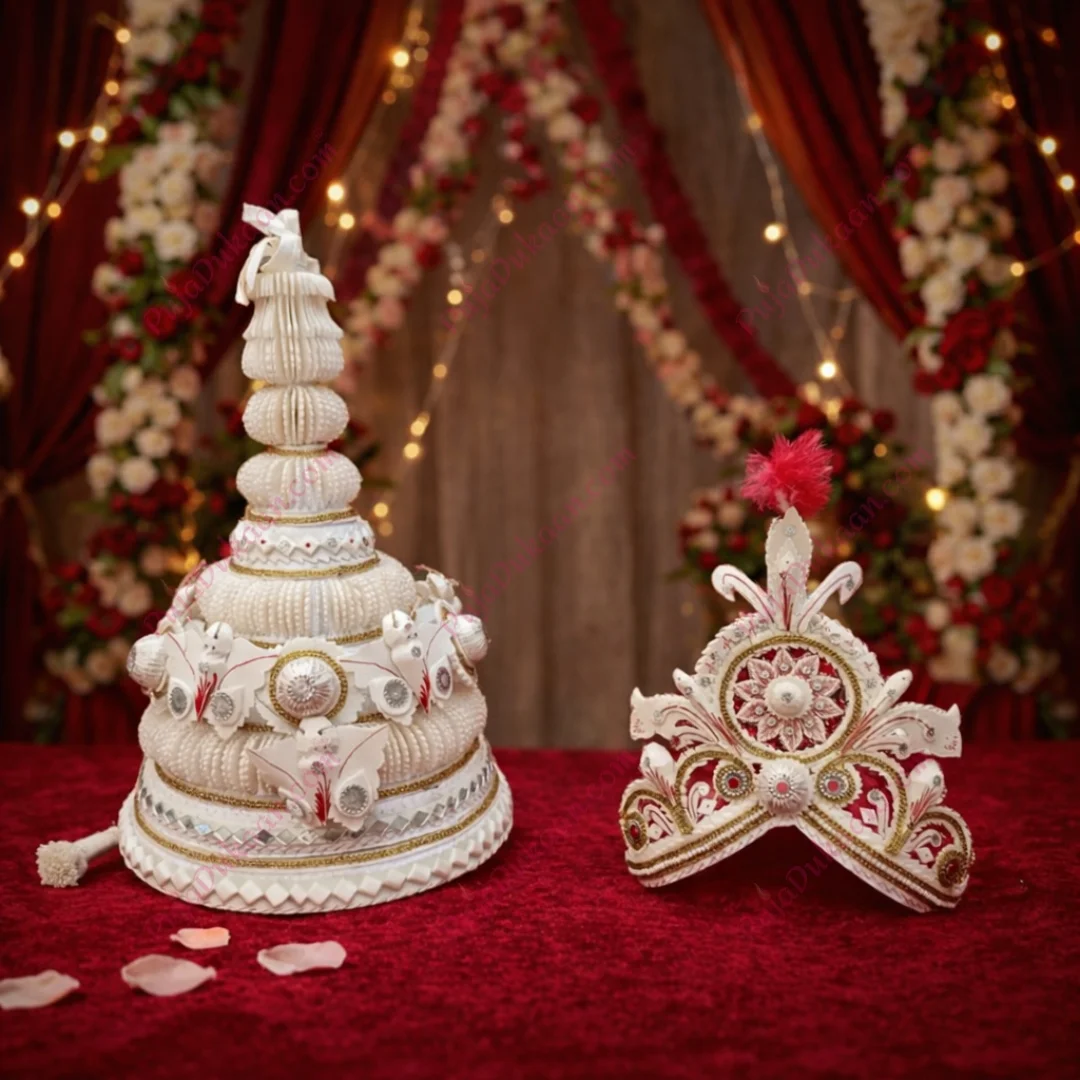 Topor Mukut Set For Bengali Wedding (Golden Ring)