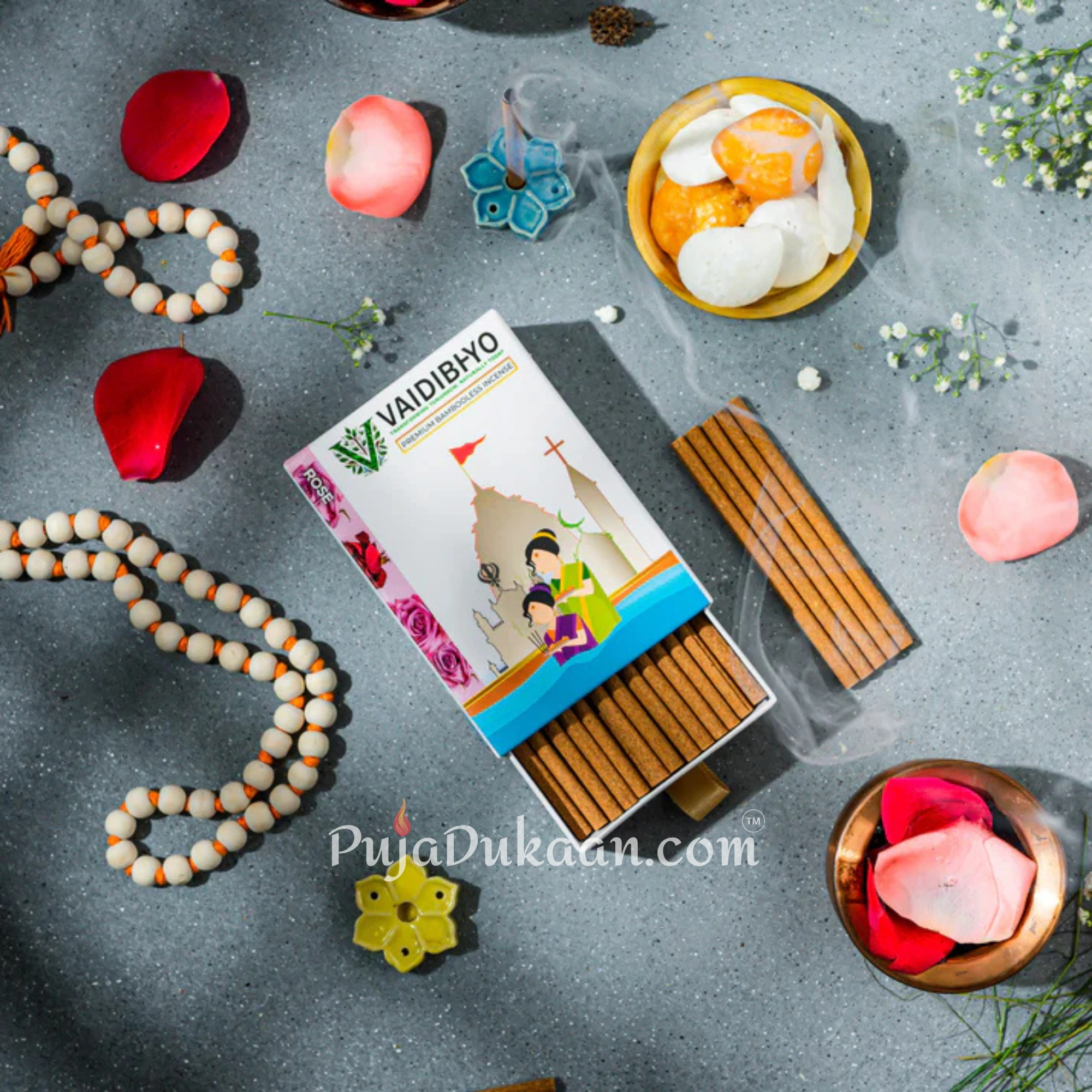 Rose Agarbatti Bambooless – 40 pcs